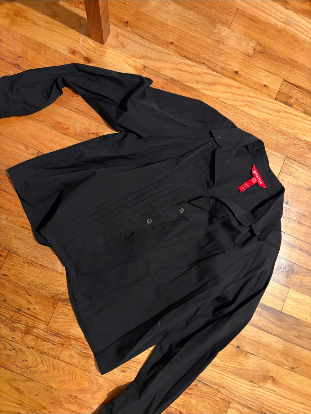 Black womans Button-Up Dress Shirt Jacket - Red Tag